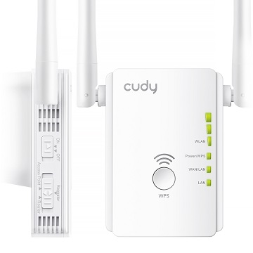 Bekijk afbeelding 2 van Cudy RE300 Range Extender N300, 2x LAN poort